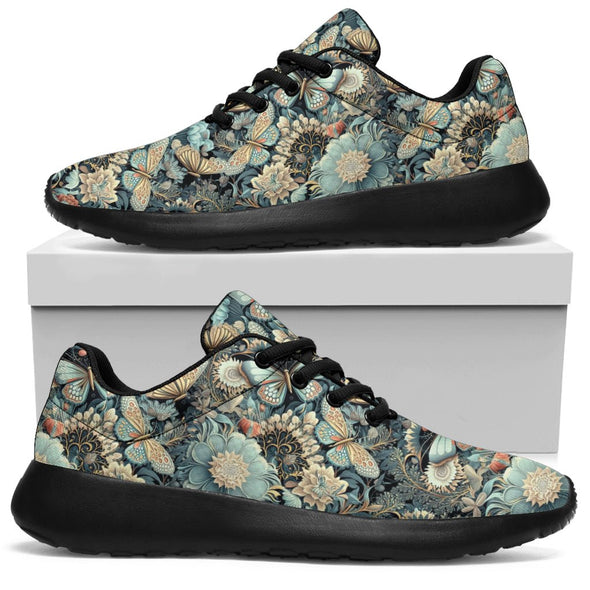 Butterfly Flowers Cottagecore Sport Sneakers - Crystallized Collective