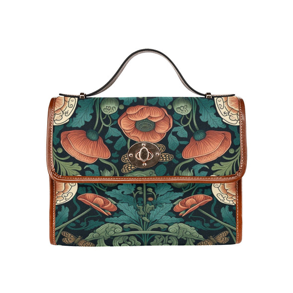 Butterfly Garden Canvas Satchel Bag - Crystallized Collective