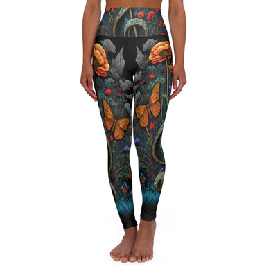 Butterfly Music Dreams: Enchanting High-Waist Yoga Leggings - Crystallized Collective