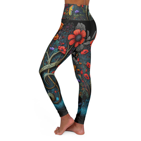 Butterfly Music Dreams: Enchanting High-Waist Yoga Leggings - Crystallized Collective