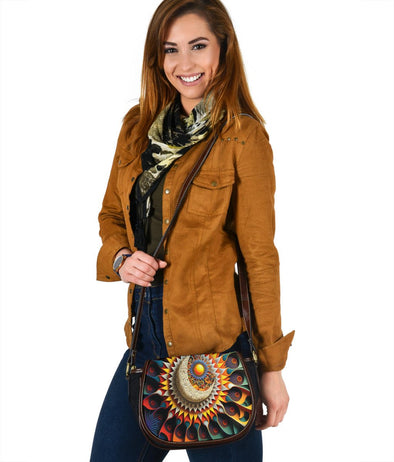 Celestial Interplay Canvas Saddle Bag - Crystallized Collective