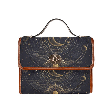 Celestial Vibe Canvas Satchel Bag - Crystallized Collective