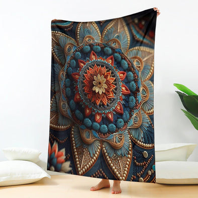 Chakra Flower Premium Boho Blanket - Crystallized Collective