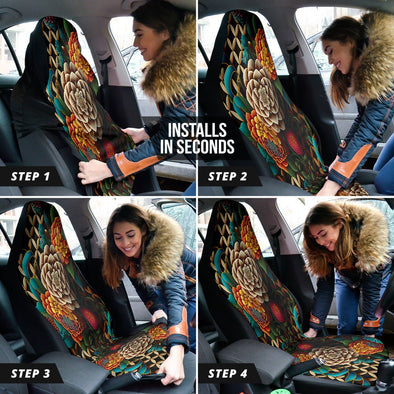 Chakra Flowers Car Seat Cover - Crystallized Collective