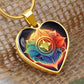 Chakra Symbol Heart Necklace - Crystallized Collective