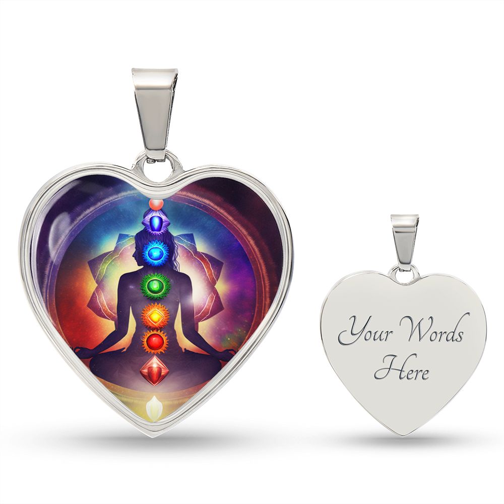 Chakras Heart Necklace - Crystallized Collective