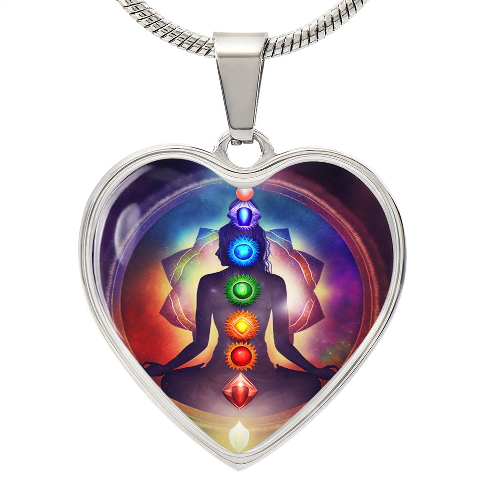 Chakras Heart Necklace - Crystallized Collective