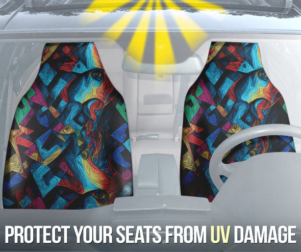 Chromatic Chaos Car Seat Cover - Crystallized Collective