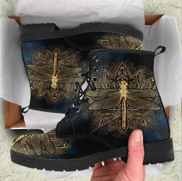 Clearance Gold Dragonfly Boots - Crystallized Collective