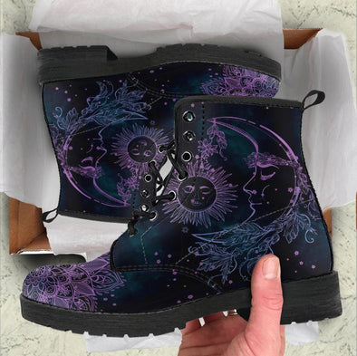 Clearance Purple Night Sun and Moon Boots - Crystallized Collective