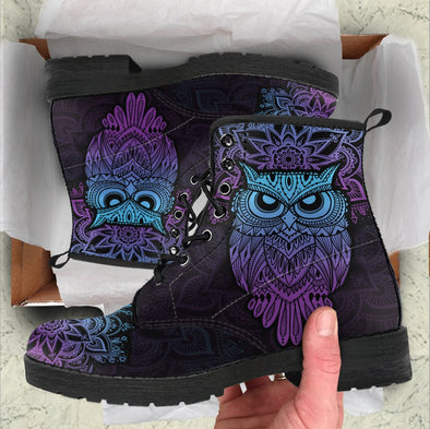 Clearance Purple Owl Boots - Crystallized Collective