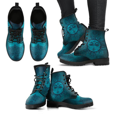 Clearance Teal Sun and Moon Boots - Crystallized Collective