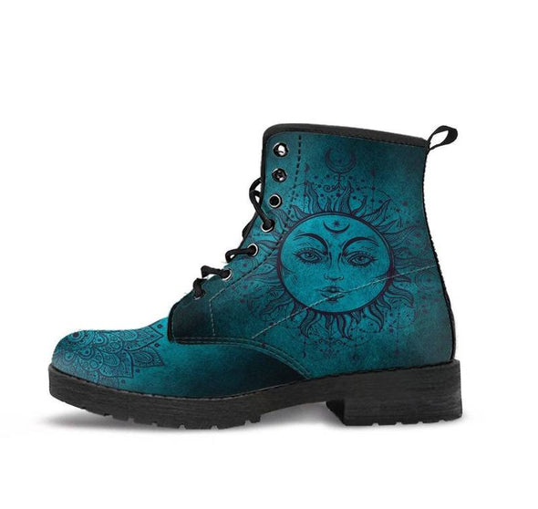 Clearance Teal Sun and Moon Boots - Crystallized Collective