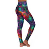 Colorful Abstract High Waist Yoga Legging: Serene Bliss Edition - Crystallized Collective