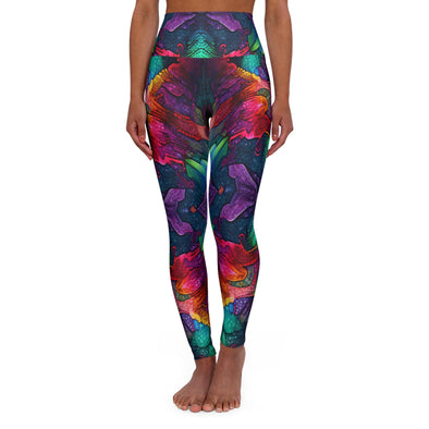 Colorful Abstract High Waist Yoga Legging: Serene Bliss Edition - Crystallized Collective