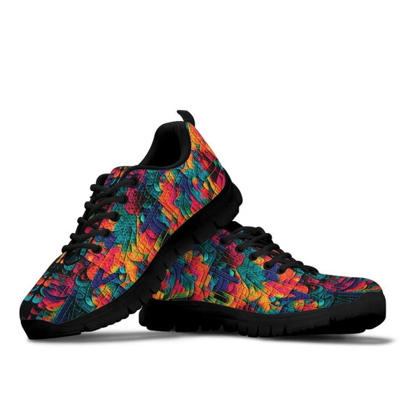 Colorful Bochner Style Psychedelic Abstract Sneakers - Crystallized Collective
