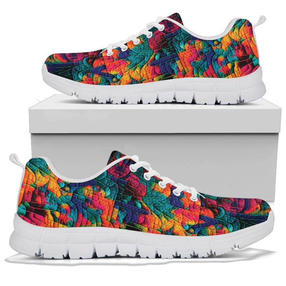 Colorful Bochner Style Psychedelic Abstract Sneakers - Crystallized Collective