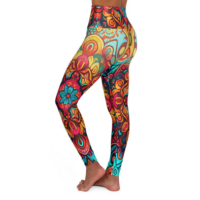 Colorful Boho Mandala: High Waist Yoga Legging with a Twist! - Crystallized Collective