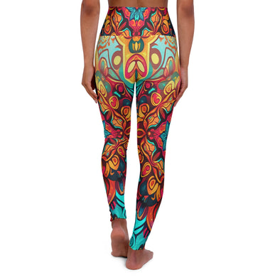 Colorful Boho Mandala: High Waist Yoga Legging with a Twist! - Crystallized Collective