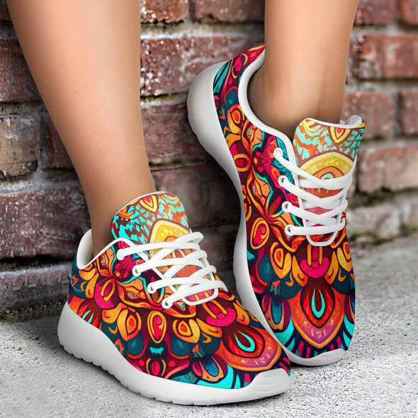 Colorful Boho Mandala Sport Sneakers - Crystallized Collective