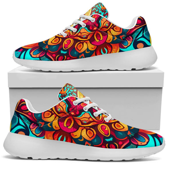 Colorful Boho Mandala Sport Sneakers - Crystallized Collective