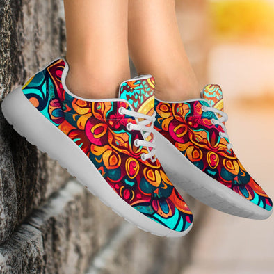 Colorful Boho Mandala Sport Sneakers - Crystallized Collective