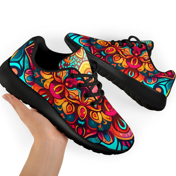 Colorful Boho Mandala Sport Sneakers - Crystallized Collective