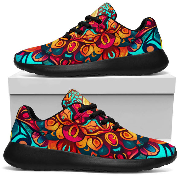 Colorful Boho Mandala Sport Sneakers - Crystallized Collective