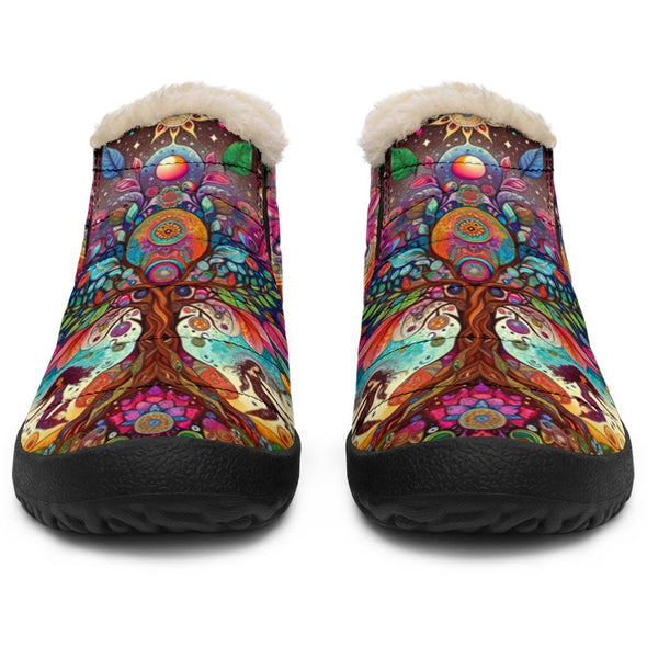 Colorful Boho Tree of Life Winter Sneakers - Crystallized Collective