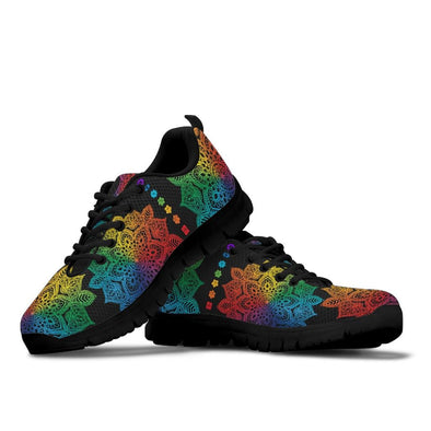 Colorful Chakra Mandala Sneakers - Crystallized Collective