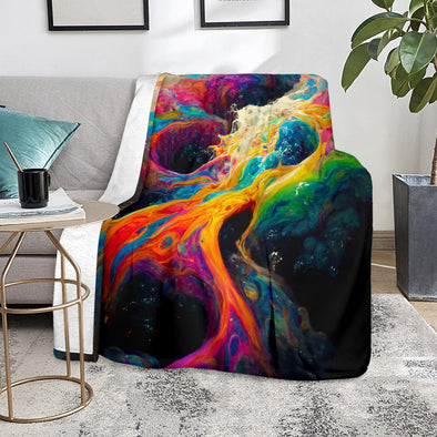 Colorful Chaos Premium Blanket - Crystallized Collective