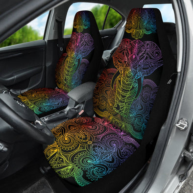 Colorful Elephant Mandala Car Seat Covers - Crystallized Collective