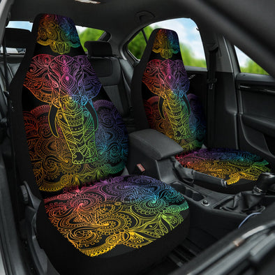 Colorful Elephant Mandala Car Seat Covers Crystallized Collective