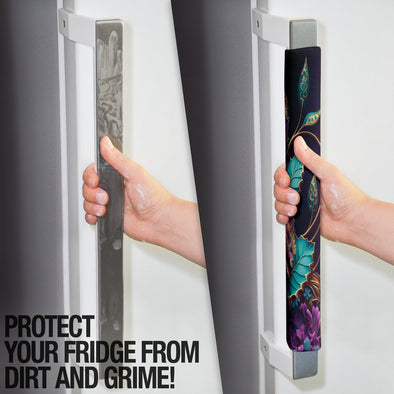 Colorful Floral Art Fridge Door Handle Covers - Crystallized Collective