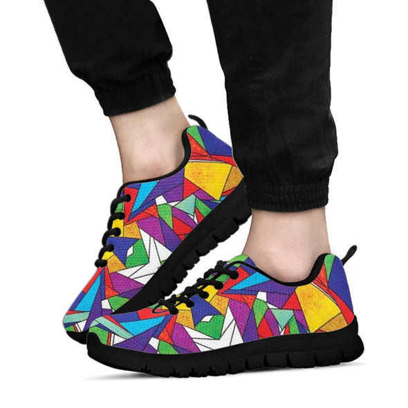 Colorful Geometric Art Sneakers - Crystallized Collective