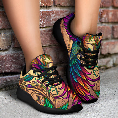 Colorful HummingBird Feathers Sport Sneakers - Crystallized Collective