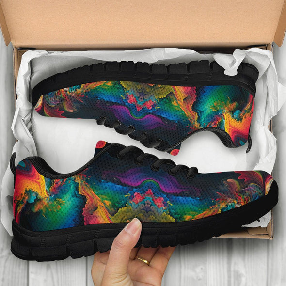 Colorful Liquid Art Sneakers - Crystallized Collective