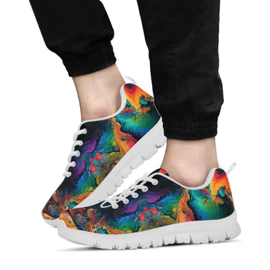 Colorful Liquid Art Sneakers - Crystallized Collective
