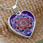 Colorful Mandala Heart Necklace - Crystallized Collective