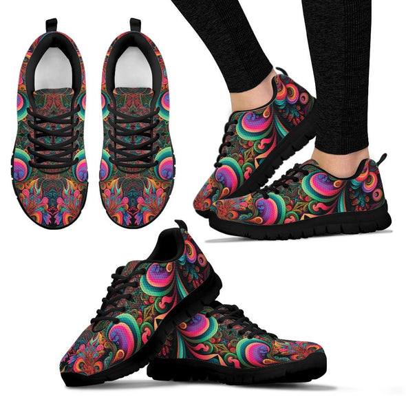 Colorful Psychedelic Abstract Sneakers - Crystallized Collective