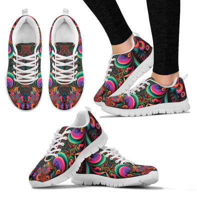Colorful Psychedelic Abstract Sneakers - Crystallized Collective