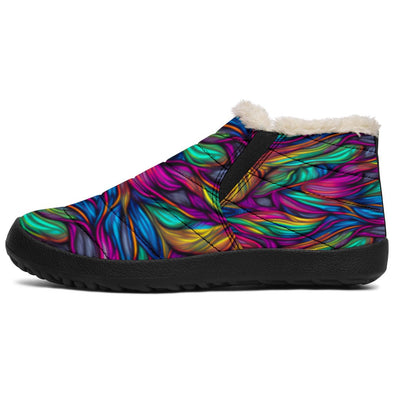 Colorful Psychedelic Abstract Winter Sneakers - Crystallized Collective