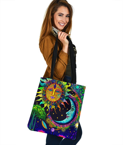 Colorful Sun and Moon Tote Bag - Crystallized Collective