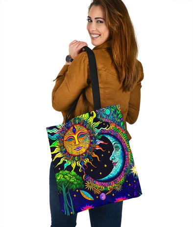 Colorful Sun and Moon Tote Bag - Crystallized Collective