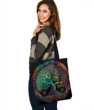 Colorful Tree of Life Tote Bag - Crystallized Collective