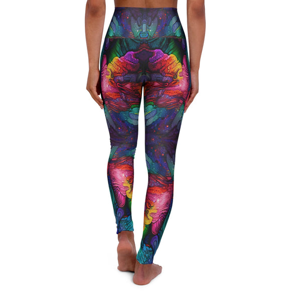 Colorful Vibes High Waist Yoga Legging: Empower Your Practice! - Crystallized Collective