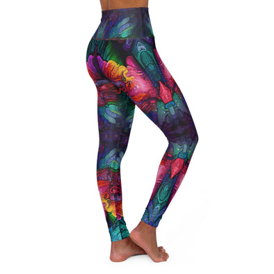 Colorful Vibes High Waist Yoga Legging: Empower Your Practice! - Crystallized Collective