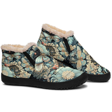 Cottagecore Flowers and Butterflies Winter Sneakers - Crystallized Collective