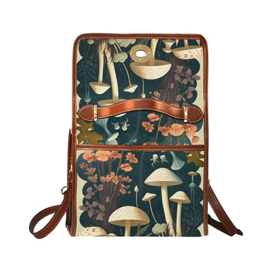Cottagecore Mushrooms Canvas Satchel Bag - Crystallized Collective