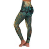 Cottagecore Sun and Moon: High Waist Yoga Legging with Jungle Vines - Crystallized Collective